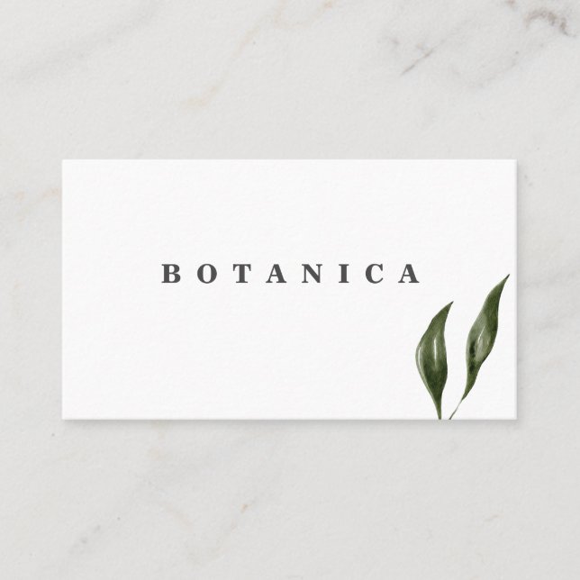 Tarjeta De Visita Hojas tropicales modernas (Anverso)