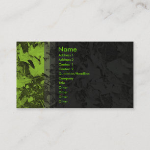 Tarjeta De Visita Hojas - verde