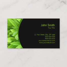Tarjeta De Visita Hojas verdes