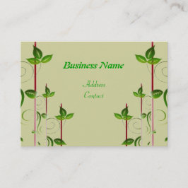 Tarjeta De Visita Hojas verdes