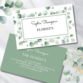 Tarjeta De Visita Hojas verdes de Eucalyptus