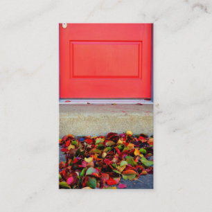 Tarjeta De Visita Hojas y puerta