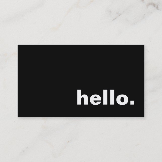 Tarjeta De Visita hola (Anverso)