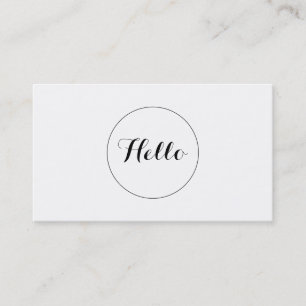 Tarjeta De Visita Hola