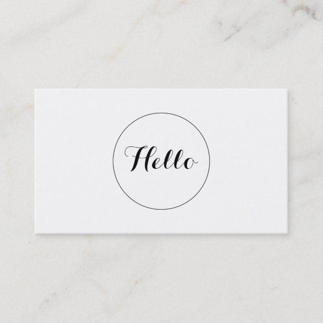 Tarjeta De Visita Hola (Anverso)