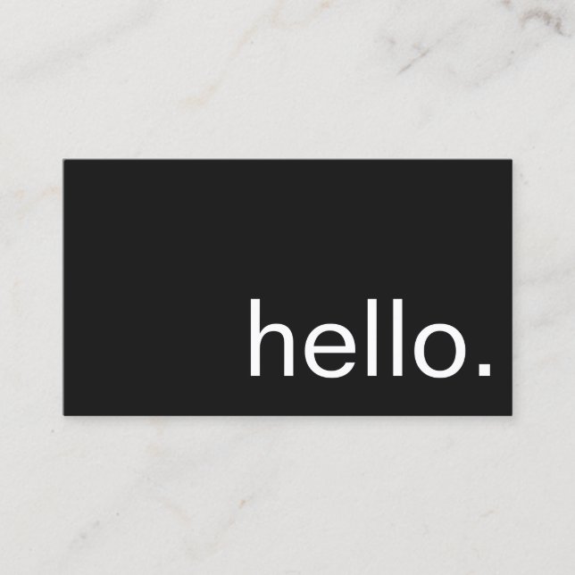 Tarjeta de visita - hola (Anverso)