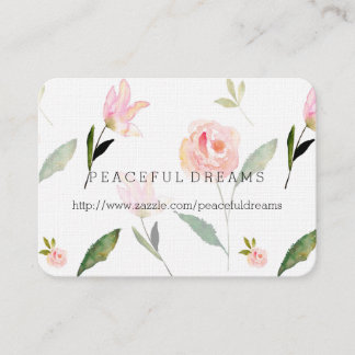 Tarjeta De Visita Hola acuarela hermosa floral