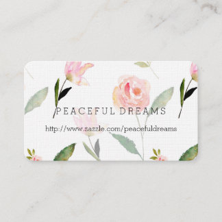 Tarjeta De Visita Hola acuarela hermosa floral
