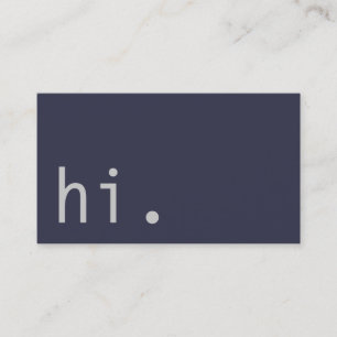 Tarjeta De Visita ¡Hola. Elegante de moda gris azul claro Hola