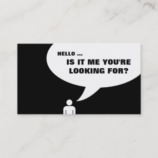 Tarjeta De Visita ¿hola, es yo que usted está buscando?