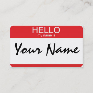 Tarjeta De Visita Hola mi nombre es