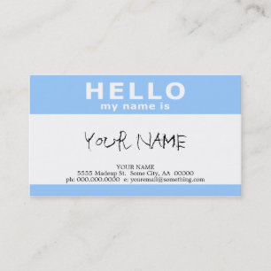 Tarjeta De Visita hola mi nombre es: