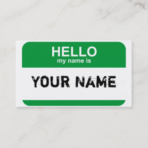 Tarjeta De Visita Hola mi nombre es, su nombre