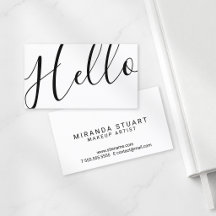 "Hola" Minimalista Moderno Negro y Blanco