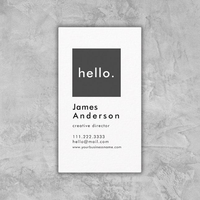 Tarjeta De Visita Hola Personalizado Simple Antracita Genérica Simpl (Subido por el creador)