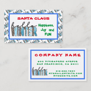 Tarjeta De Visita Hola Personalizar de invierno