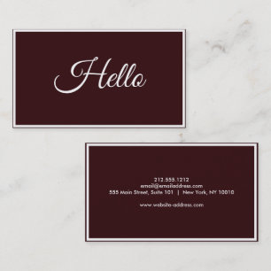Tarjeta De Visita Hola Premium