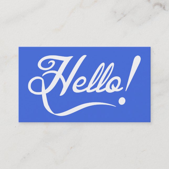 Tarjeta De Visita Hola Royal Blue (Anverso)
