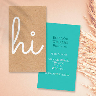 Tarjeta De Visita Hola Rustic Kraft