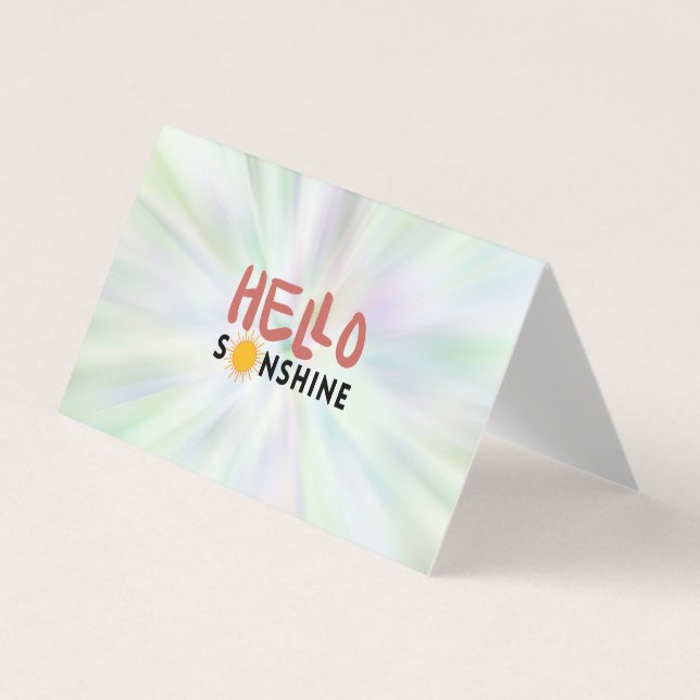 Tarjeta De Visita Hola Sonshine, Sun Rays, vibraciones de verano (Anverso)