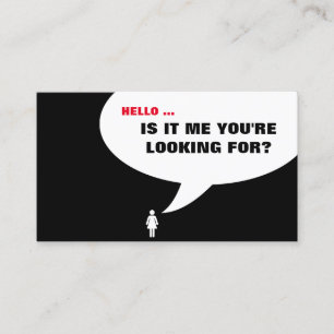 Tarjeta De Visita hola, ¿soy yo que estás buscando?tarjeta de visi