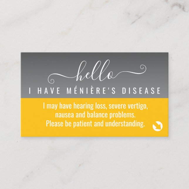 Tarjeta De Visita hola tengo la identificación de discapacidad de la (Anverso)