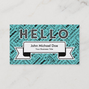 Tarjeta De Visita ¡HOLA y hola! En todo el mundo