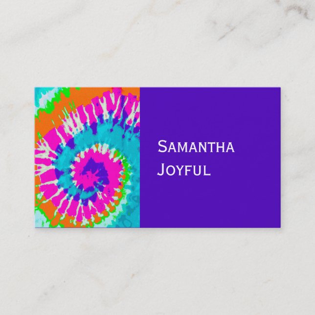 Tarjeta De Visita holiES - Estilo de batik de espiral de energía (Anverso)