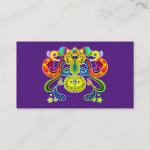 Tarjeta De Visita holiES - vaca sagrada y feliz abstracta + tus idea