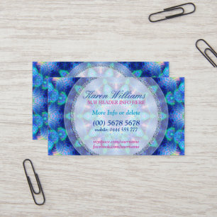 Tarjeta de visita holística edad azul de la