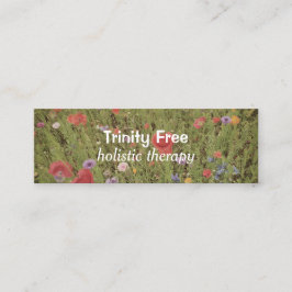 Tarjeta de visita holística floral mínima de la