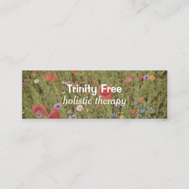 Tarjeta de visita holística floral mínima de la (Anverso)