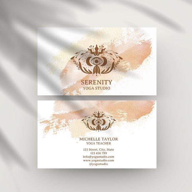 Tarjeta De Visita Holístico Celestial Moon Third Eye Yoga Business (Subido por el creador)