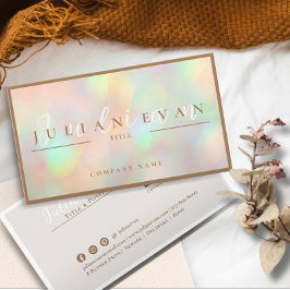 Tarjeta De Visita Holografía de Purpurina de guiones profesionales