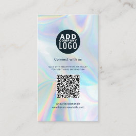 Tarjeta De Visita Holografía del logotipo comercial y el código QR D