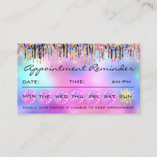 Tarjeta De Visita Holografía del recordatorio de nombramiento de Ma