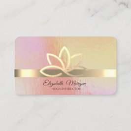 Tarjeta De Visita Holografía moderna, banda de oro, Loto de oro