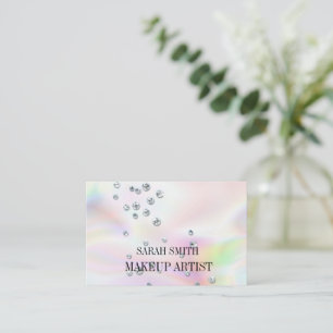 Tarjeta De Visita Holografía moderna y elegante, diamantes