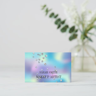 Tarjeta De Visita Holografía moderna y elegante, diamantes