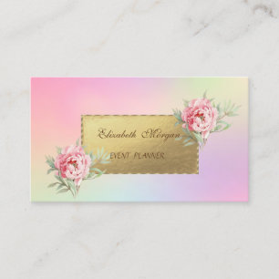 Tarjeta De Visita Holografía Proffesional Elegante , Flores
