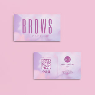 Tarjeta De Visita Holografía púrpura de las brotes