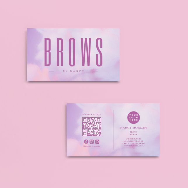 Tarjeta De Visita Holografía púrpura de las brotes (Subido por el creador)
