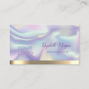 Tarjeta De Visita Holográfico Colorido, Agrega tu Logo