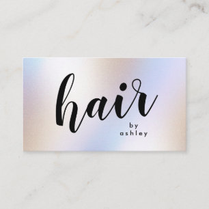 Tarjeta De Visita Holográfico moderno irlandés Shimmer Hair Stylist
