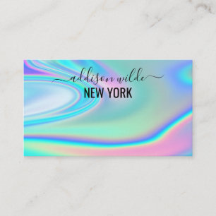 Tarjeta De Visita Holográfico Purpurina púrpura de lujo Glam irlandé