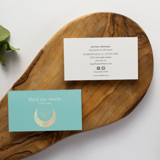 Tarjeta De Visita Holográfico Tercer EYE Moon Yoga Espiritual Coach  (Subido por el creador)