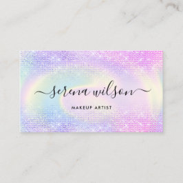 Tarjeta De Visita Holográfico unicornio Glittering Holo pelo de maqu