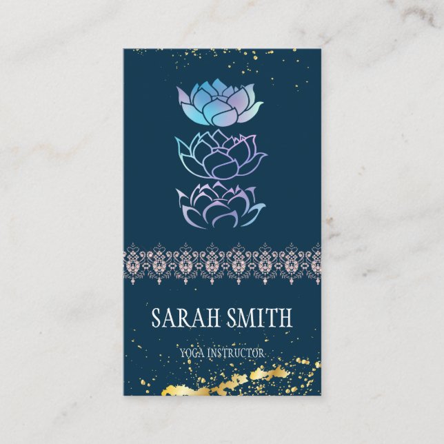 Tarjeta De Visita Holográfico verde profesional moderno (Anverso)