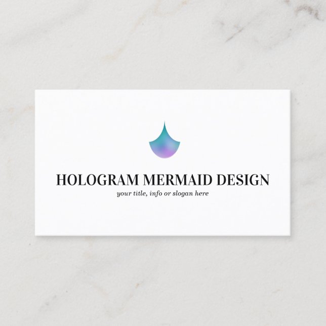 Tarjeta De Visita Holograma de la sirena (Anverso)