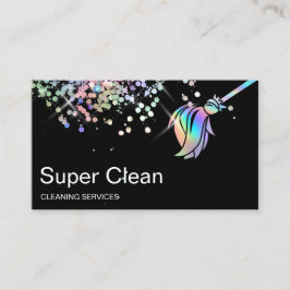 Tarjeta De Visita Holograma de limpieza de casas de doncella